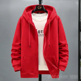 Riolio Big Size Fleece Hooded Cardigan Men's Autumn Winter Trendy Fashion Jacket plus Size Hoodie  12XL 10XL Large Size  Men Clothing