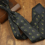 Riolio  New Trendy Mens Brown Green Navy Neckties 8cm Luxury Dots Floral Neck Ties Adult College Student Animal Printed Tie Cravat