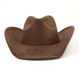 Riolio  Western Big Roll Brim Cowboy Hat Top Cap for Men Women Pink Cowgirl Hat Felt Fedora Hats Outdoor Riding Sun Hat
