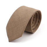 Riolio  Novelty New Solid Color Ties For Men 100%Cotton Handmade High Quality Necktie Pink Green Orange 6.5cm Skinny Slim Ties Accessory