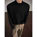 Riolio  Winter Thick T-shirt Men Warm Casual High Neck T Shirt Men Streetwear Korean Loose Long Sleeved T-shirt Mens Top Large Size 5XL