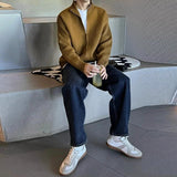 Riolio  New Japanese Popular Men Cardigan Jacket Luxury Trendy Turtleneck Knitted Zip-up Long Sleeve Sweater Coat Premium Knitwear M-3XL