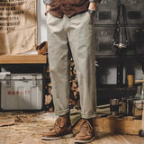 Riolio  American Retro Washing Workwear Men Spring and Autumn Loose Straight New Casual Conical Pants