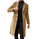 Men Plus Size Winter Coat Lapel Collar Long Sleeve Padded Leather Jacket Vintage Thicken Coat Light Weight Rain Jacket for Men