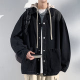 Riolio Men's Spring New Design Sense Jacket Men's Detachable Hooded Denim Jacket Trendy Korean Men's Lapel High Quality Street Jacket