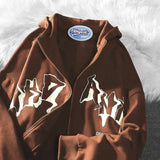 Riolio European American Style Dull Black Y2k Polo Shirt Men Women Hooded Sweatshirt Couple Model Harajuku Zipper Sweatshirt
