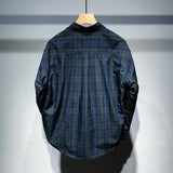 Riolio  New Men Clothing Spring Vintage Classic Plaid Print All Match Shirt Casual Lapel Long Sleeve Loose Pocket Tops Camisas De Hombre