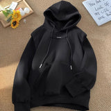 Riolio  Fake Two-piece Pure Sweatshirt for Men Spring Autumn New Fashion Brand American Loose Casual Hooded Top
