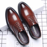 Riolio Leather Shoes Men's Breathable Black Soft   Bottom Man Business Formal Wear Casual  Wedding  Zapatos Hombre