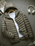 Riolio New Brand Autumn Winter Light Down Jacket Men's Fashion Hooded Short Large Ultra-thin Lightweight Youth Slim Coat Down Jackets
