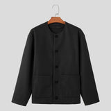 Riolio  Double-Sided Casual Jacket Design-Sense Collarless Loose Fitted Wool Coat