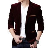 Riolio Men Corduroy Suits Jackets Male Smart Casual Dress Suits High Quality Blazers Slim Single-breasted Suits Jackets And Coats 4XL