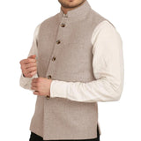 Riolio  Men Vest Silver Herringbone Solid Color Waistcoat For Wedding Business Banquet Work Formal Daily Casual Men Suit Vest