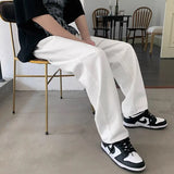 Riolio Wide Leg Jeans Men Fashion Casual White Jeans Men Streetwear Korean Loose Hip-hop Straight Jeans Mens Denim Trousers M-3XL