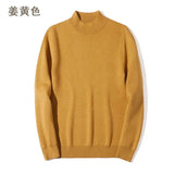 Riolio  Half-turtleneck Sweater for Men, Long-sleeved Korean Style Trendy Knitted Sweater with Bottoming Shirt, Hong Kong Style Casual