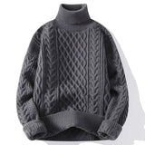 Riolio Men's Sweater Flip Collar One Piece Velvet Sweater Men's Versatile Basic Multi Color Men's Knitted Sweater