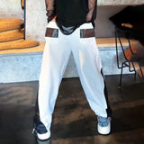 Riolio  Mens Drawstring Pants Mens Thin Casual Pants Niche Personality Streetwear Breathable Versatile Trousers Men'S Clothing Summer