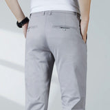 Riolio  4 Color 98% CottonCasual Men's Pants High-quality Luxury Business Classic Fashion Stretch Straight Slim Formal Suit Trousers