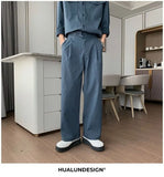 Riolio Men's Shirt Pants Set High-end Shirt Suit Trendy Spring Handsome Long-sleeved Top Loose Straight Trousers Two-piece Set