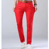 Riolio  Fashion Trend Colorful Men Spring Autumn Casual Streetwear Pants Daily Slim Fit Straight Leg Business Comfortable Male Trousers