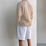 Riolio  Cotton Men's Long Sleeve T-shirts for Men Blouses Korean Trend Harajuku Loose T Shirts Spring Autumn Bottoming Shirts Soft