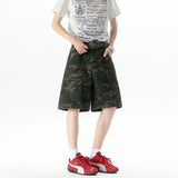 Riolio Mens Camo Cargo Shorts Summer Outdoor Casual Loose Fit Beach Hiking Tactical Military Camouflage Army Style Comfort Shorts