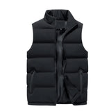 Riolio High Quality Windproof Jacket New Waistcoat Mens Vest Fashion Casual Coats Mens Stand Collar Vest Men New Stylish Autumn Vests