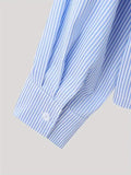 Riolio  New Japanese Trendy Men Shirts Light Luxury Textured Lapel Striped Long Sleeve Cardigan Tops Leisure Premium Loose Blouse M-2XL