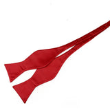Riolio  Men's Adjustable Satin Self Bow Tie Handmade Solid Color Polyester Smooth Bowtie Classic Business Wedding Party Tie Bowknot Gift