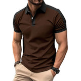Riolio  Summer Men Casual Business T-Shirts Short Sleeve Polo Shirt Comfortable Formal Tops Breathable Polo T Shirt Blouses Man Clothes