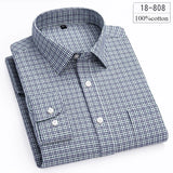 Riolio  Luxury high-quality100%cotton houndstooth full shirts for men slim fit Casual shirt long-sleeve plaid soft designer clothes ropa