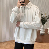 Riolio Sweatshirts Men Autumn New Arrival American Style Vintage Loose Casual Design Solid Outwear All-match Ropa Para Hombre Harajuku