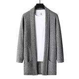Riolio Autumn Korean style fashion Men's Sweater Thicken and Velvet Men Cardigan Knitted Sweater Coat Stripe Jacket Male S-5XL