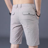 Riolio  Cool Breathable Ice Silk Casual Men Summer Thin Korean Version Versatile Loose Elastic Waist Drawstring Beach Five-point Pants