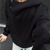 Riolio  New Fashion Harajuku Hoodies Men Zipper Design Irregular Loose Coat Hip Hop Streetwear Sweatshirts Oversize Cardigan Top