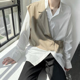 Riolio Design Shirts Men Japanese Patchwork Long Sleeve All-match Stylish Handsome Hip Hop Streetwear Korean Fashion Gentle Male Unisex
