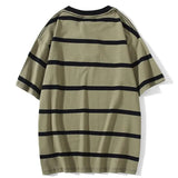 Riolio  Mew Men T Shirt Color Block Print 3 Color Optional Tee Shirts Simple High Street Basic All Match Cargo Tops Mens Streetwear