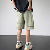 Riolio  Men Five-point Ripped Summer Thin Style Wear New Versatile Loose Denim Shorts