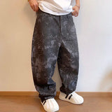 Riolio  New Men Chic Snake Print Streetwear Jeans Male Designer Brand Casual Denim Pants Popular American Graphic Hip Pop Denim Trousers