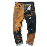 Riolio  Autumn and Spring New Fashion Trend Vintage Ripped Straight Leg Jeans for Men Casual Sports Comfortable High Quality Pants