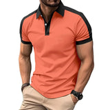 Riolio  Summer Men Casual Business T-Shirts Short Sleeve Polo Shirt Comfortable Formal Tops Breathable Polo T Shirt Blouses Man Clothes