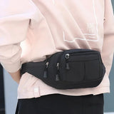 Riolio Men Women Fashion Waist Bag Casual Fanny Pack Purse Large Phone Belt Bag Pouch Canvas Outdoor Travel Phone Bag Banana Hip Bags