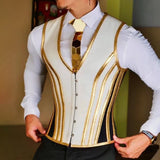 Riolio  Mens Sexy Perspective Tight-Waisted Vest, Genderless Fashion Nightclub Temperament Youth Trendy Business Breathable Top Unisex