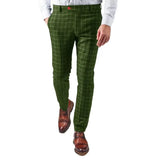 Riolio  Autumn Men's Classic Plaid Suits Pants Wool Trousers Italian-style High-waist Slim Casual Fashion Straight leg Long Pant For Men