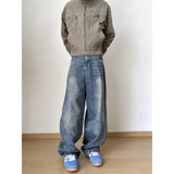 Riolio  Streetwear Loose Jeans Men 2025 New Korean Style Fashion Loose Straight Wide Leg Pants  Men's Brand Clothing baggy jeans hot