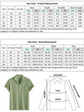 Riolio Short Sleeves Shirts for Men Solid Textured Blouses Lapel Collar Button Shirt Unisex Streetwear Tops with Pocket