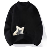Riolio Trendy Men's Loose-Fit Knitted Sweater Casual Thickened Warm Round Neck Autumn/Winter Perfect For High School Students