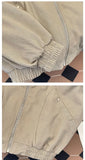 Riolio American Cityboy Jacket Wash Canvas Deconstructed Stand Collar Coat Design Sense Top Spring Autumn Korean Trend Bomber Jacket