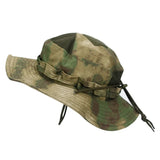 Riolio  New outdoor tactical Benny hat military fan round-brimmed  Velcro camouflage hat sunshade breathable  camping bucket hat