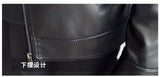 Riolio Windproof Stand Collar Zipper Cardigan Leather Jacket Motorcycle Leather Coat PU Leather Business Leather Jackets Men's Fashion